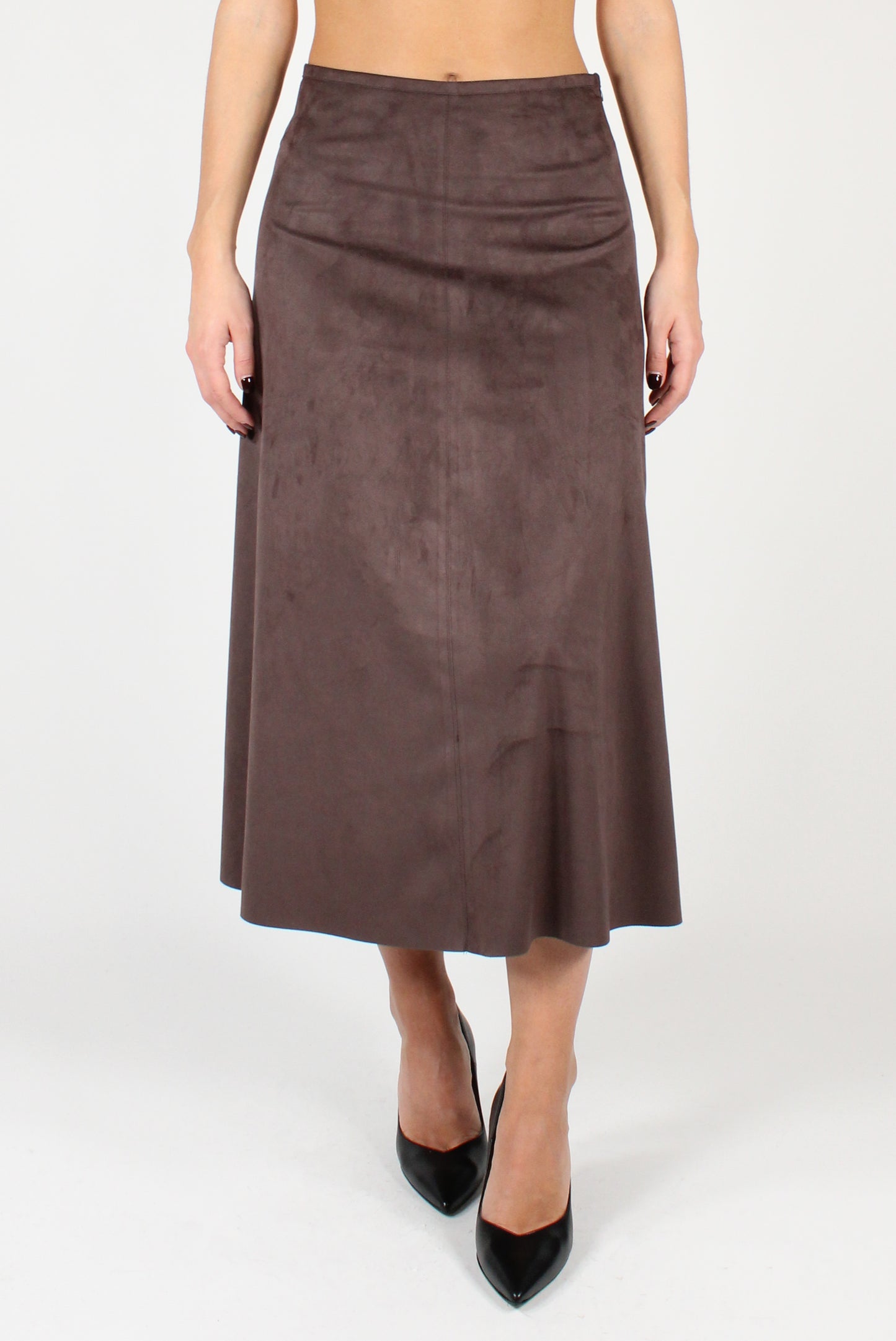 Eco Suede Midi Skirt