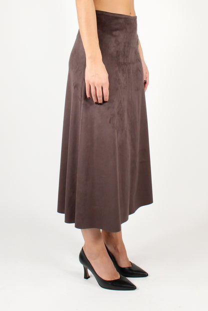 Eco Suede Midi Skirt