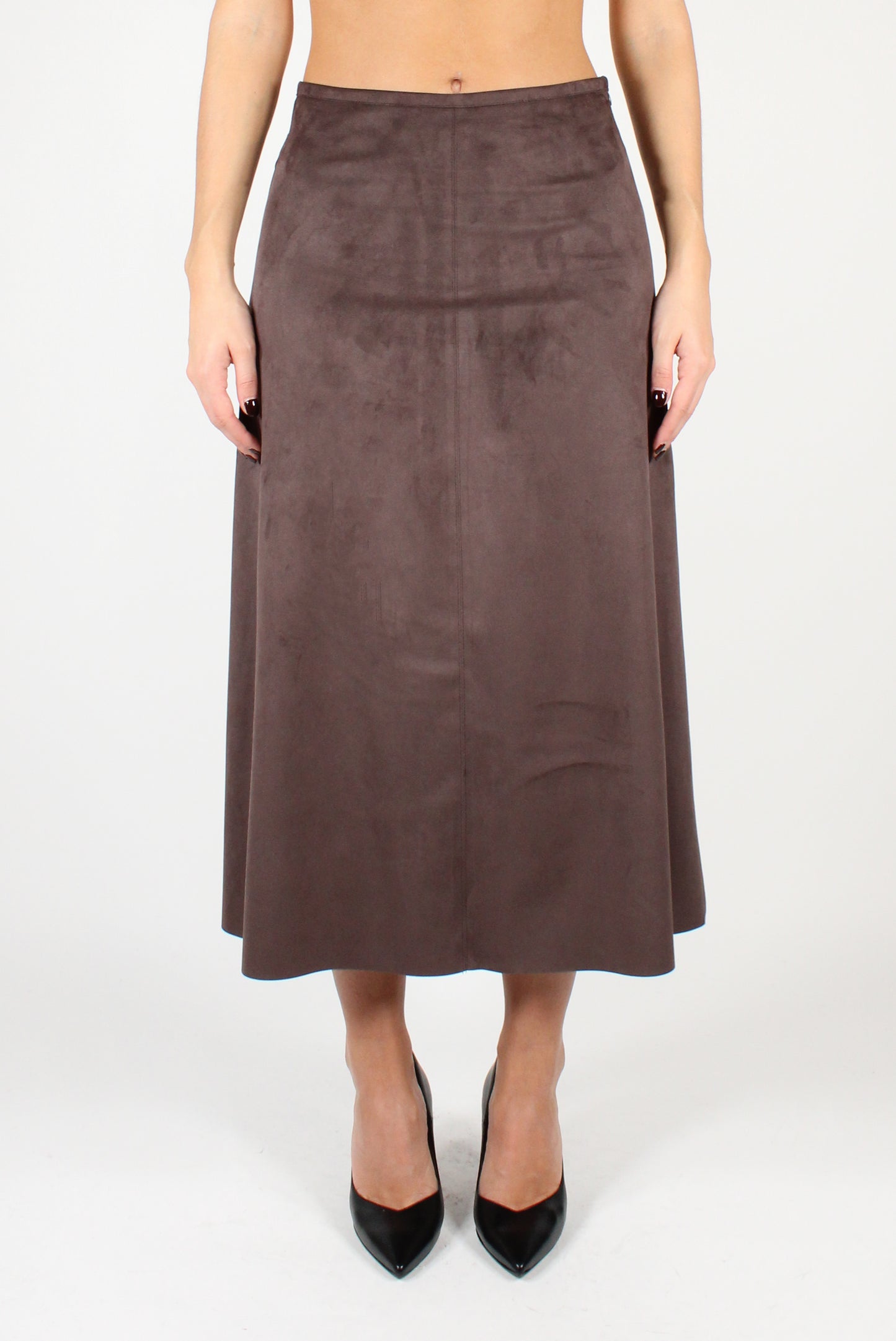 Eco Suede Midi Skirt