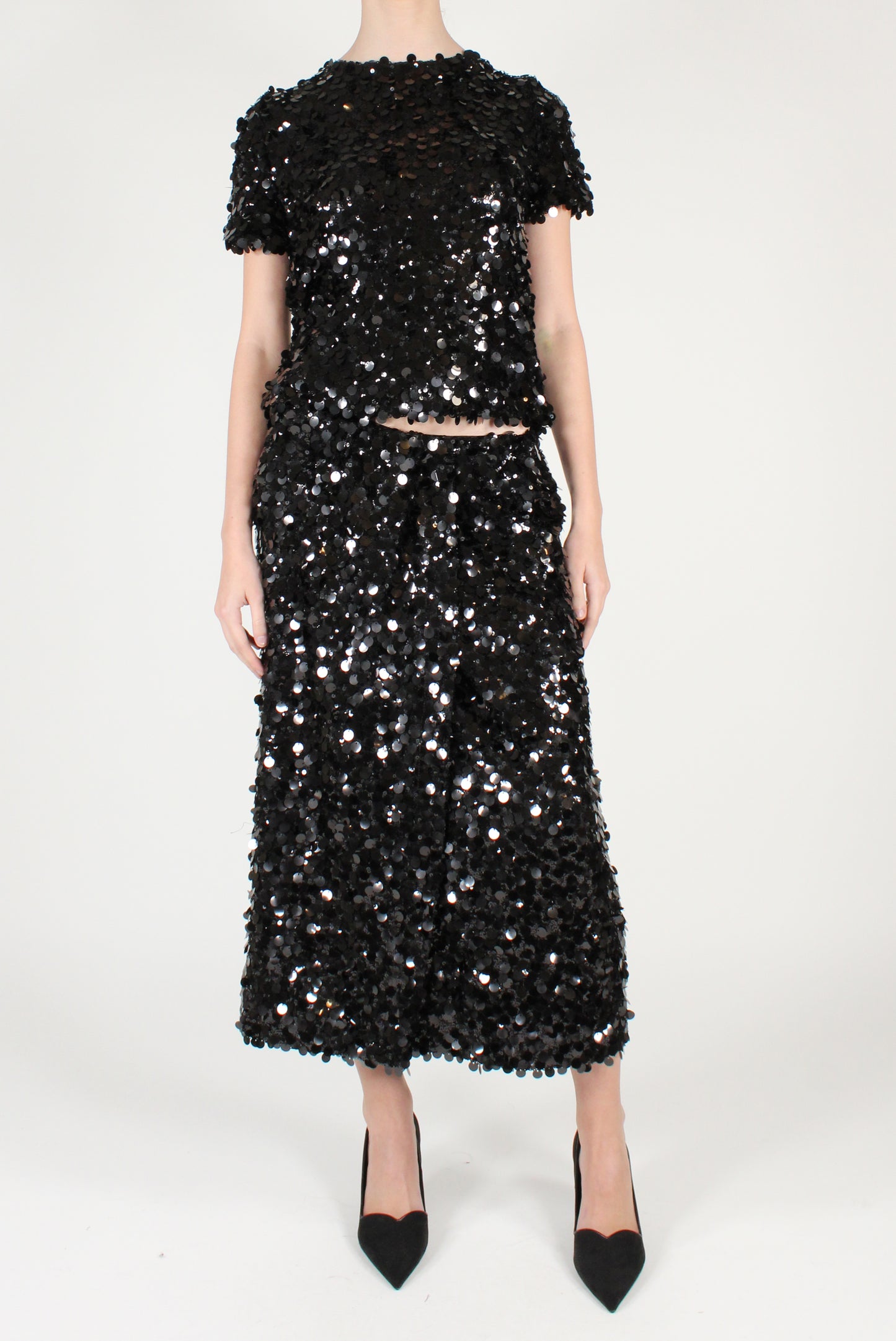 Gonna a Portafoglio con Maxi Paillettes
