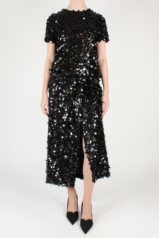 Wrap Skirt with Maxi Sequins