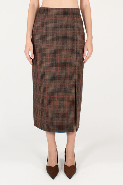 Gonna Midi a Tubino in Tartan