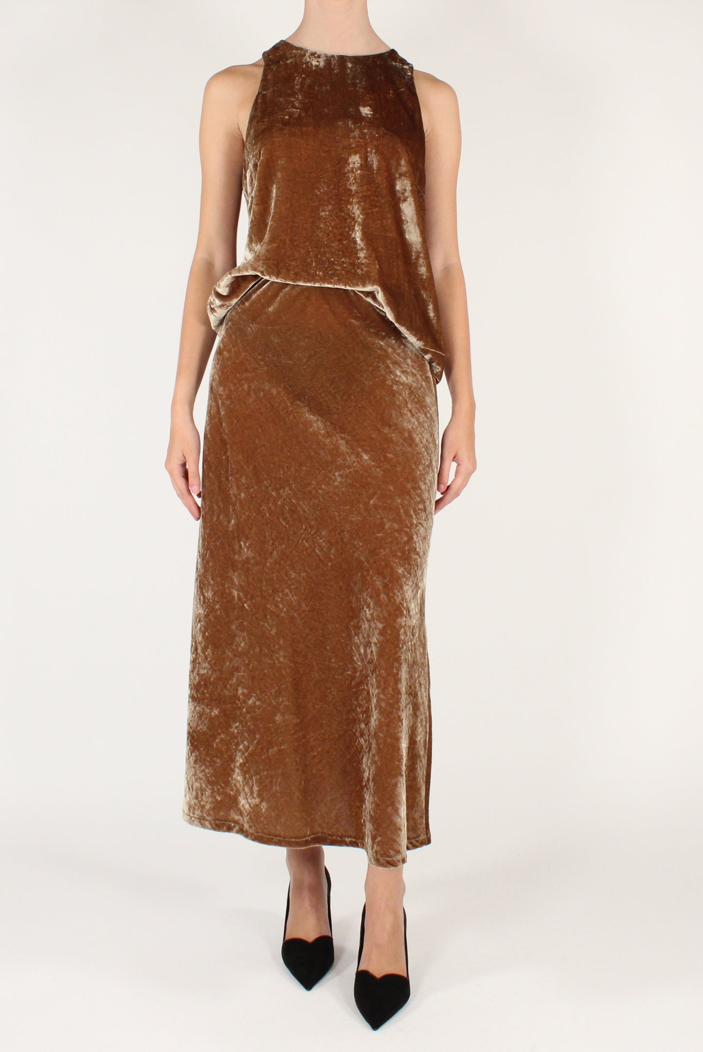 Gonna Lunga Svasata in Velluto