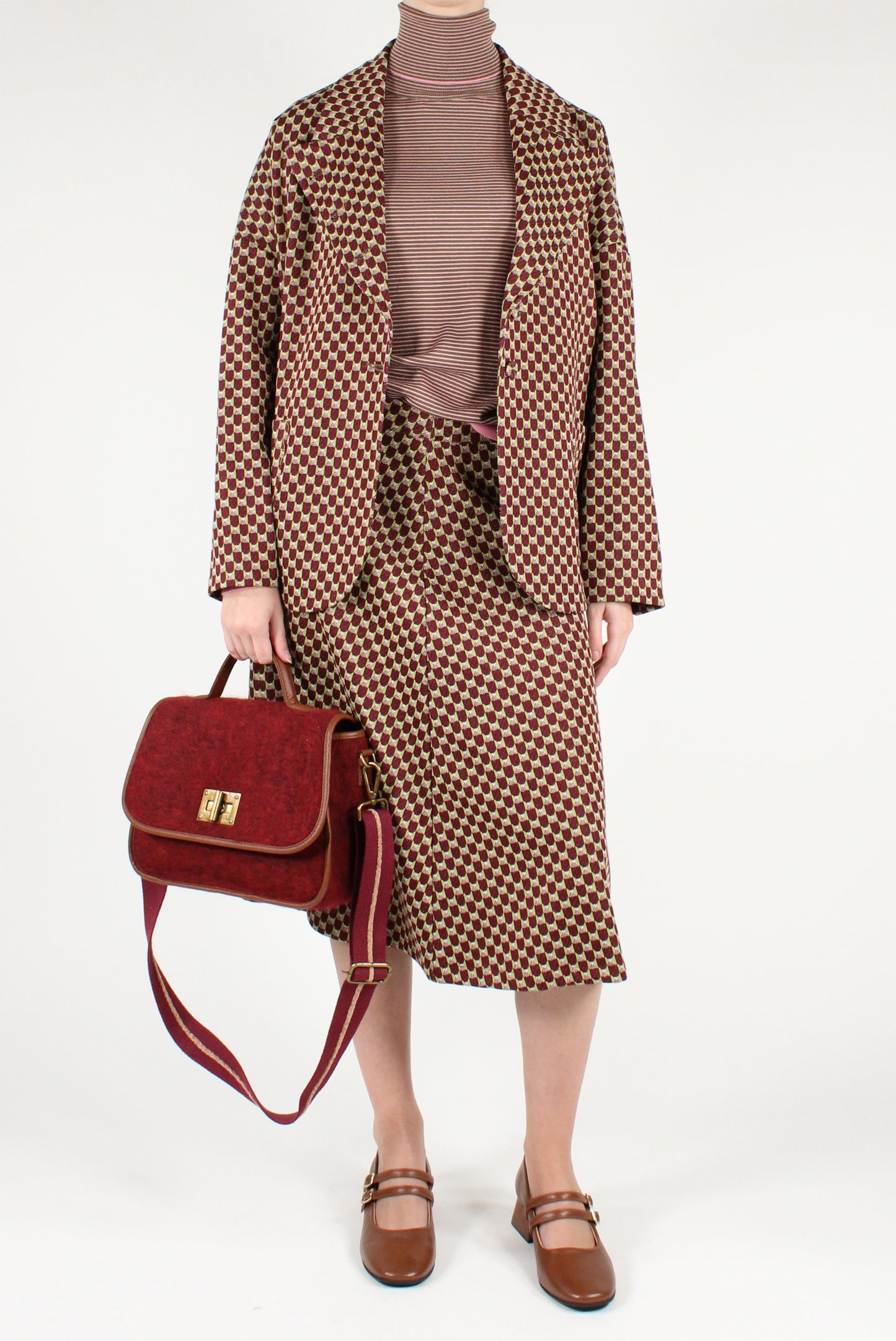 Giacca Monopetto a Fantasia Geometrica