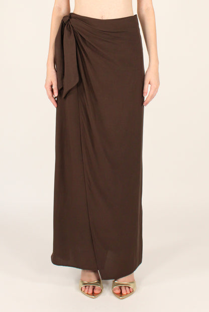 Long Plain Pareo Skirt