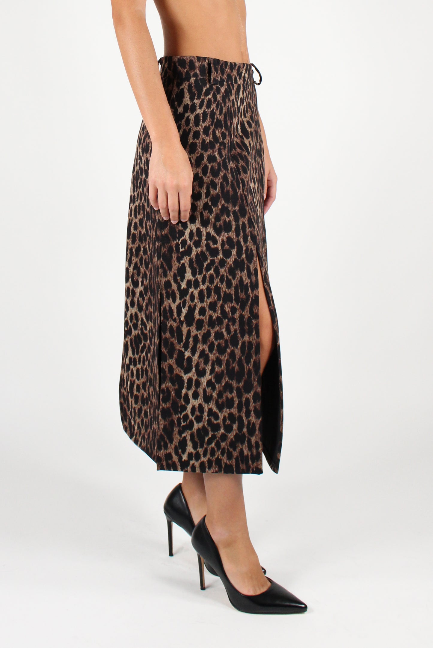 Animalier Circle Skirt with Slits