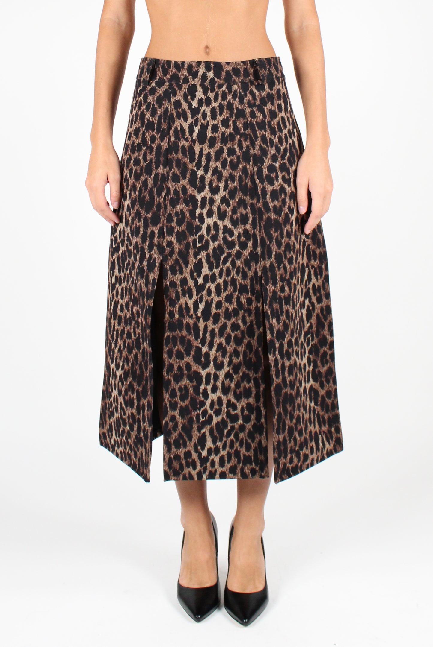 Animalier Circle Skirt with Slits