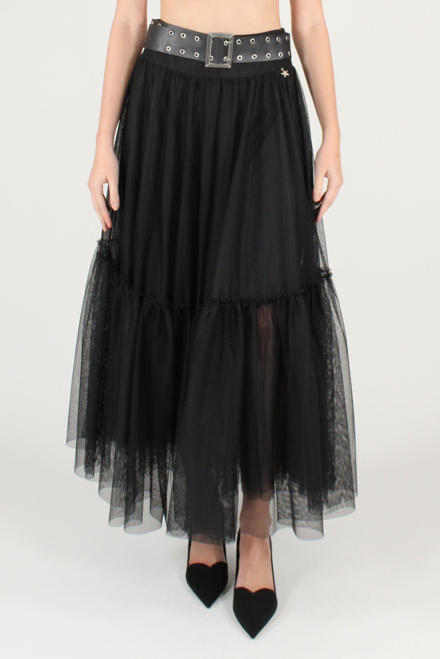 Gonna Lunga in Tulle con Cintura