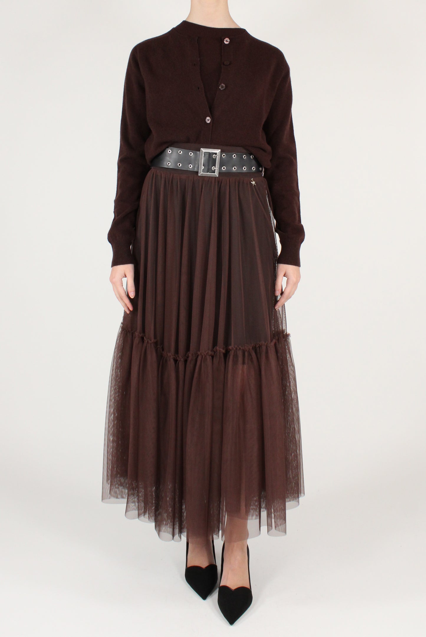 Gonna Lunga in Tulle con Cintura