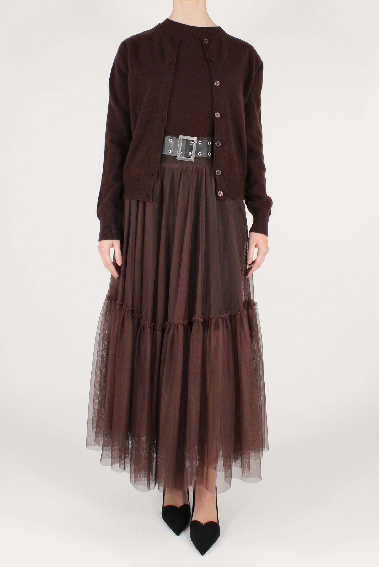 Gonna Lunga in Tulle con Cintura