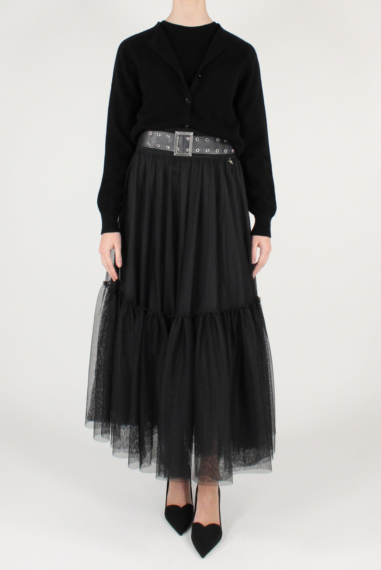 Gonna Lunga in Tulle con Cintura