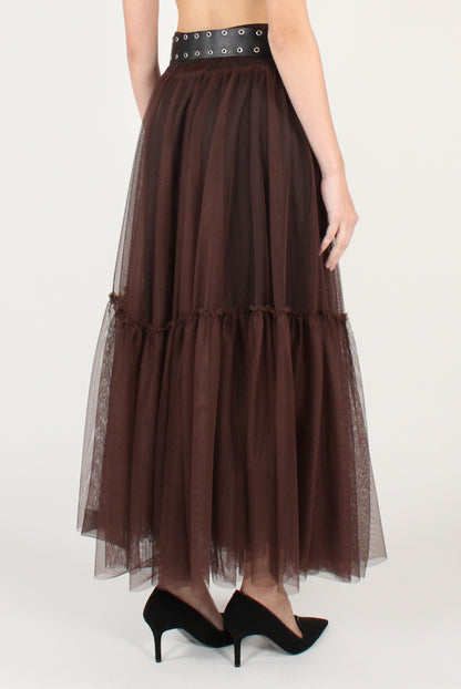 Gonna Lunga in Tulle con Cintura