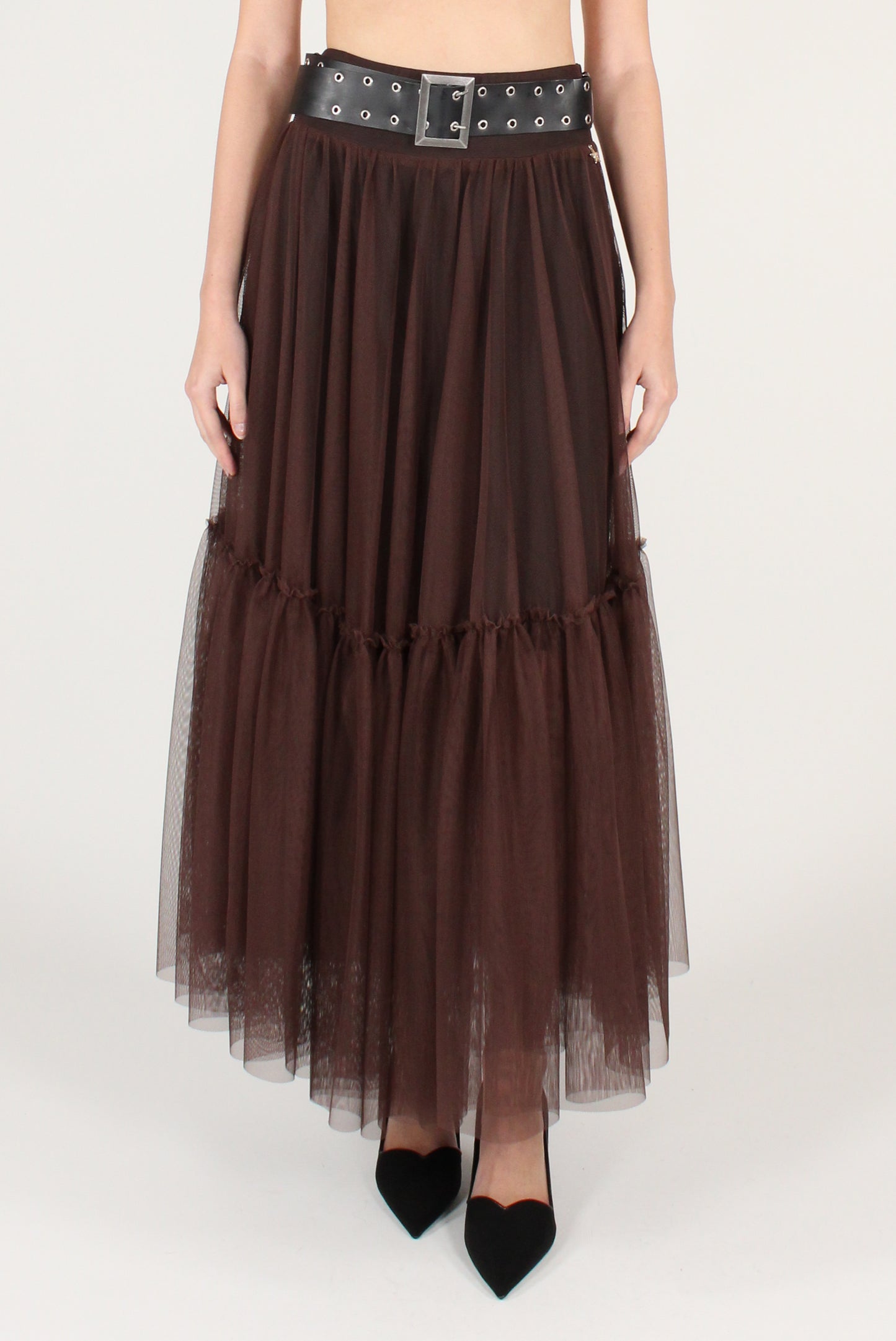 Gonna Lunga in Tulle con Cintura