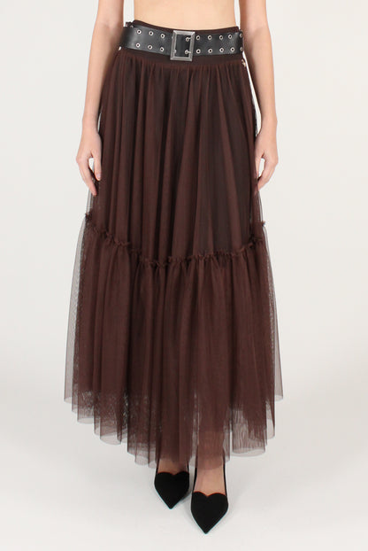Gonna Lunga in Tulle con Cintura
