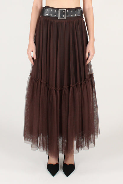 Gonna Lunga in Tulle con Cintura