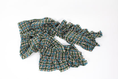 Checked Ruffle Scarf