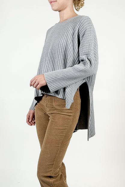 Asymmetric Ribbed Sweater
