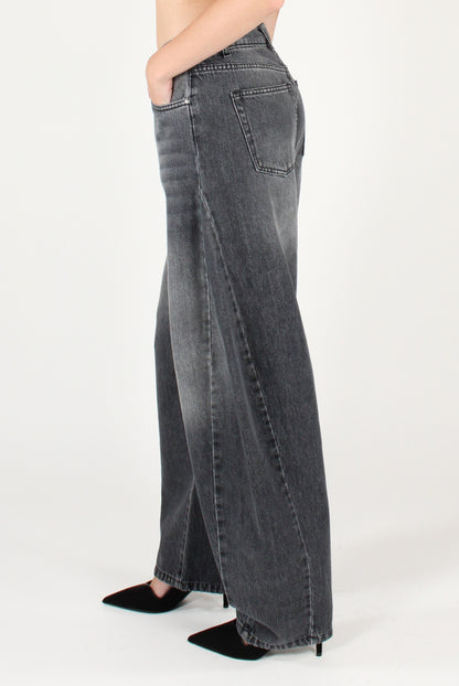 Jeans Balloon Banana con Cuciture