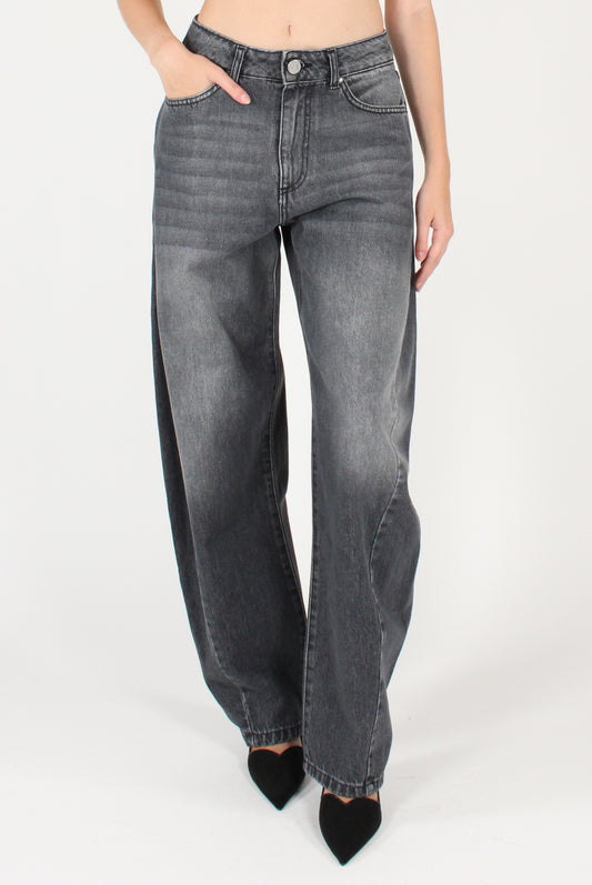 Jeans Balloon Banana con Cuciture