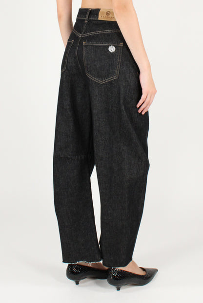 Jeans Balloon Cinque Tasche Cuciture a Contrasto