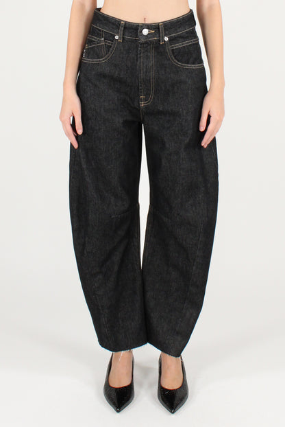 Jeans Balloon Cinque Tasche Cuciture a Contrasto