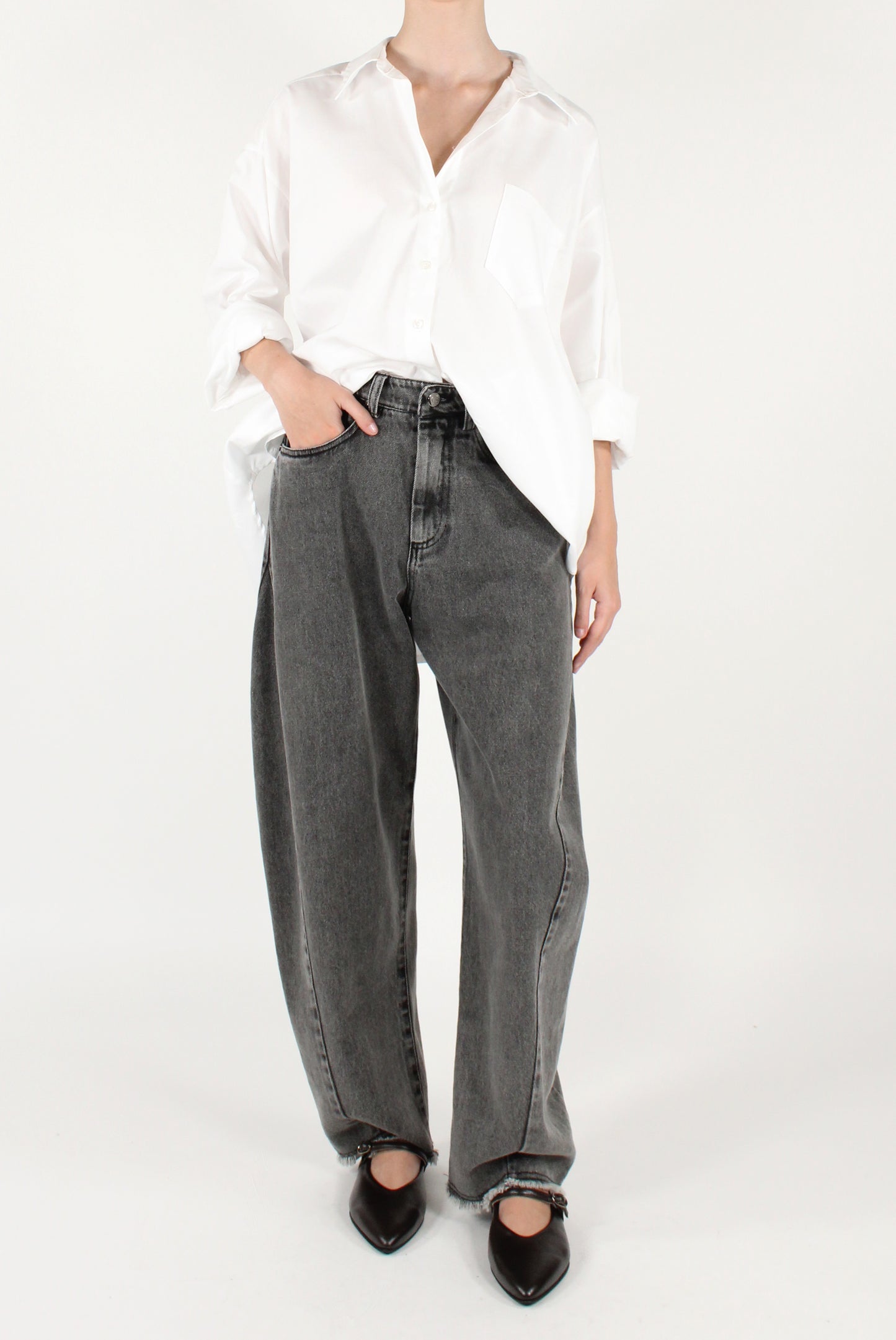 Camicia Over in Cotone Piquet