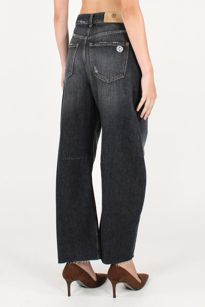 Jeans Balloon Cinque Tasche con Rotture