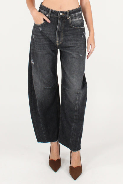 Jeans Balloon Cinque Tasche con Rotture