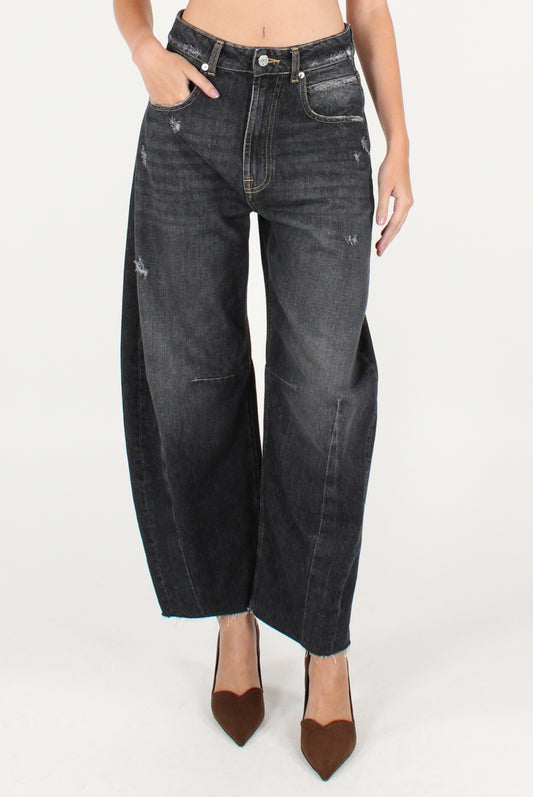 Jeans Balloon Cinque Tasche con Rotture