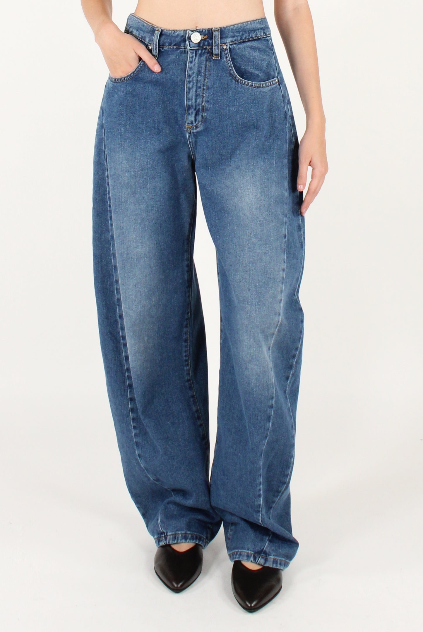 Jeans New Balloon con Cucitura