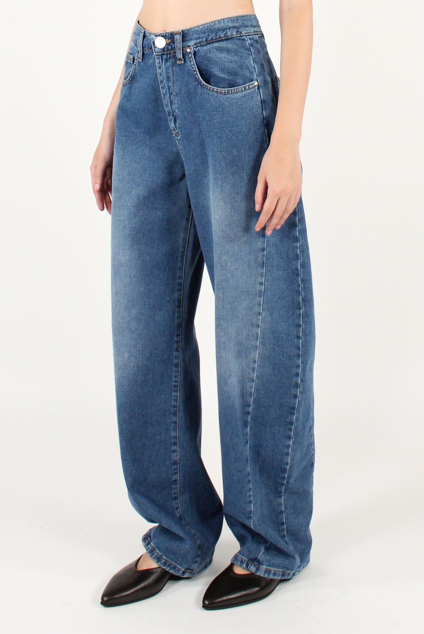 Jeans New Balloon con Cucitura