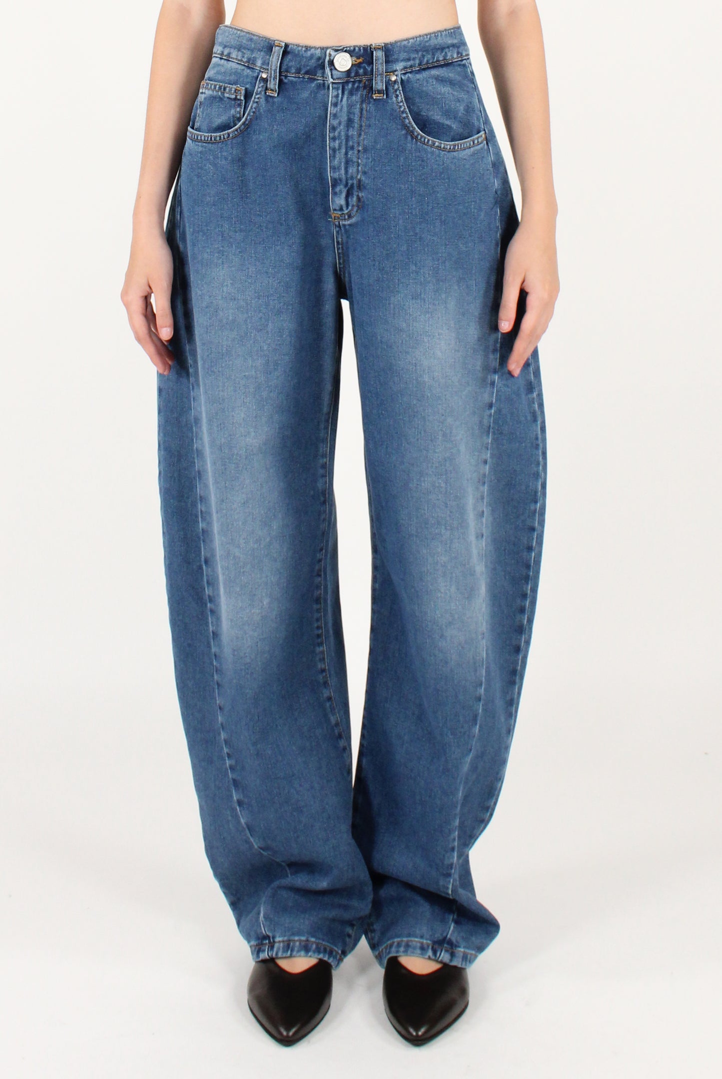 Jeans New Balloon con Cucitura