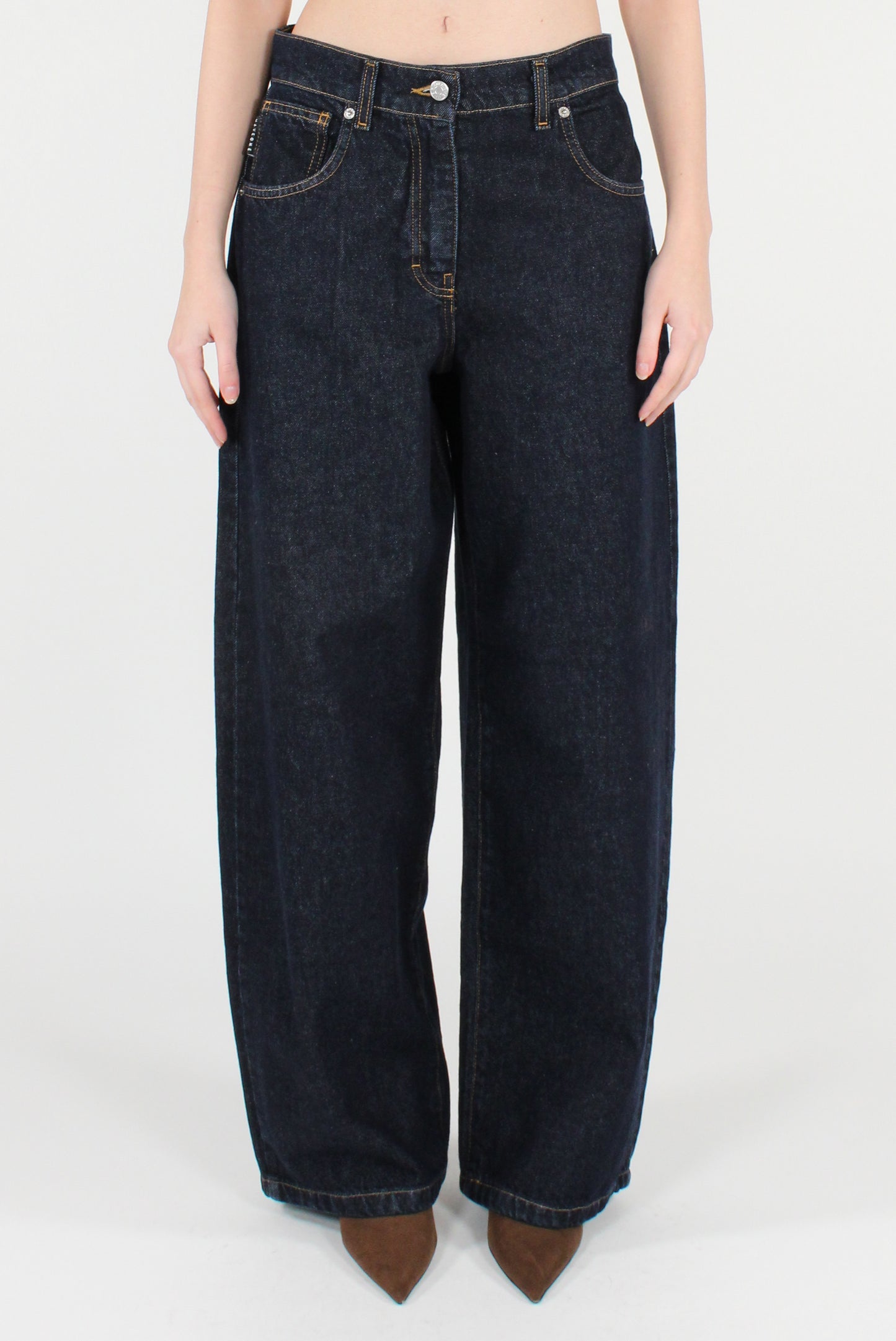 Jeans a Gamba Dritta Lavaggio Scuro