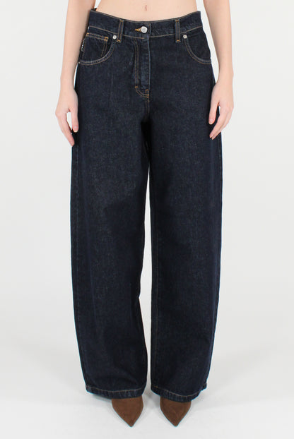 Jeans a Gamba Dritta Lavaggio Scuro