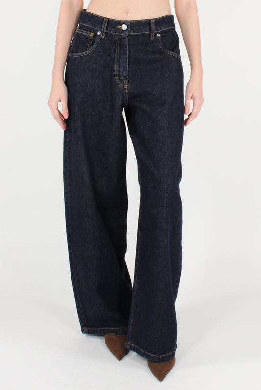 Jeans a Gamba Dritta Lavaggio Scuro