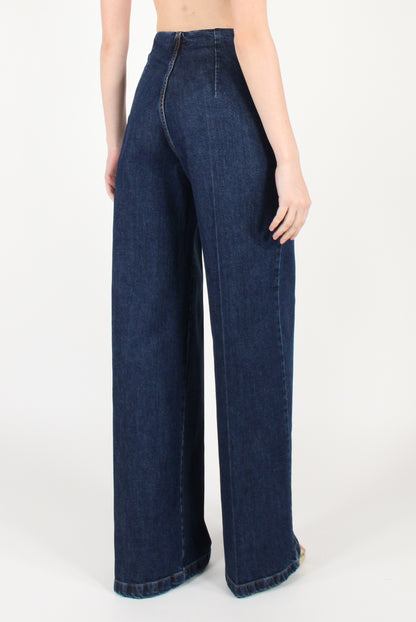 Jeans a Palazzo con Taschine