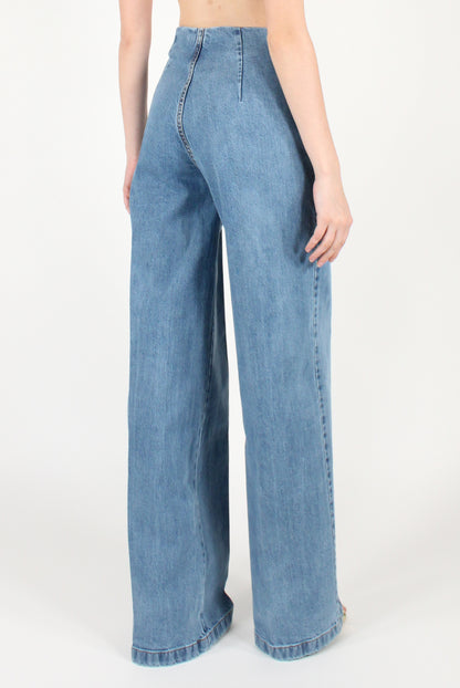 Jeans a Palazzo con Taschine
