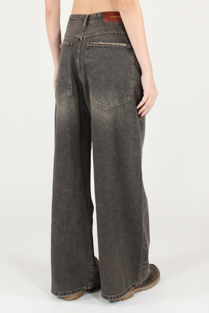 Jeans a Palazzo con Tasconi Délavé