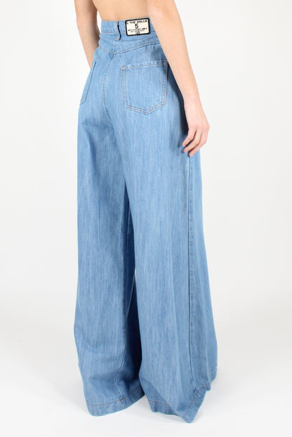 Wide Leg Five Pocket Jeans