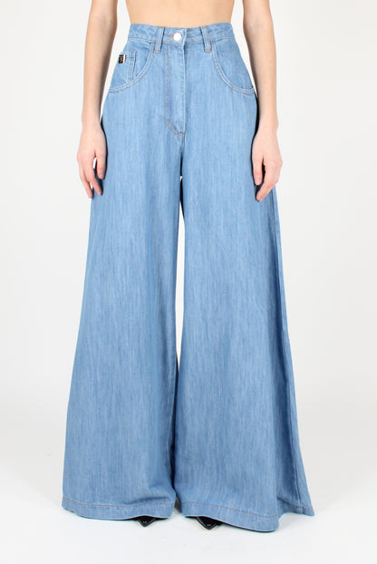 Wide Leg Five Pocket Jeans