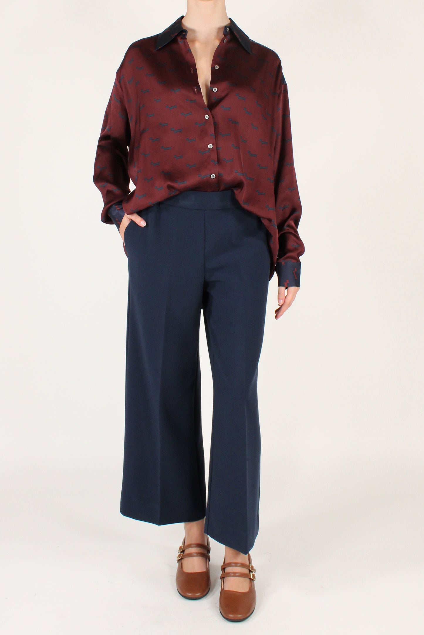 Camicia Over Stampa Bassotti Stilizzati