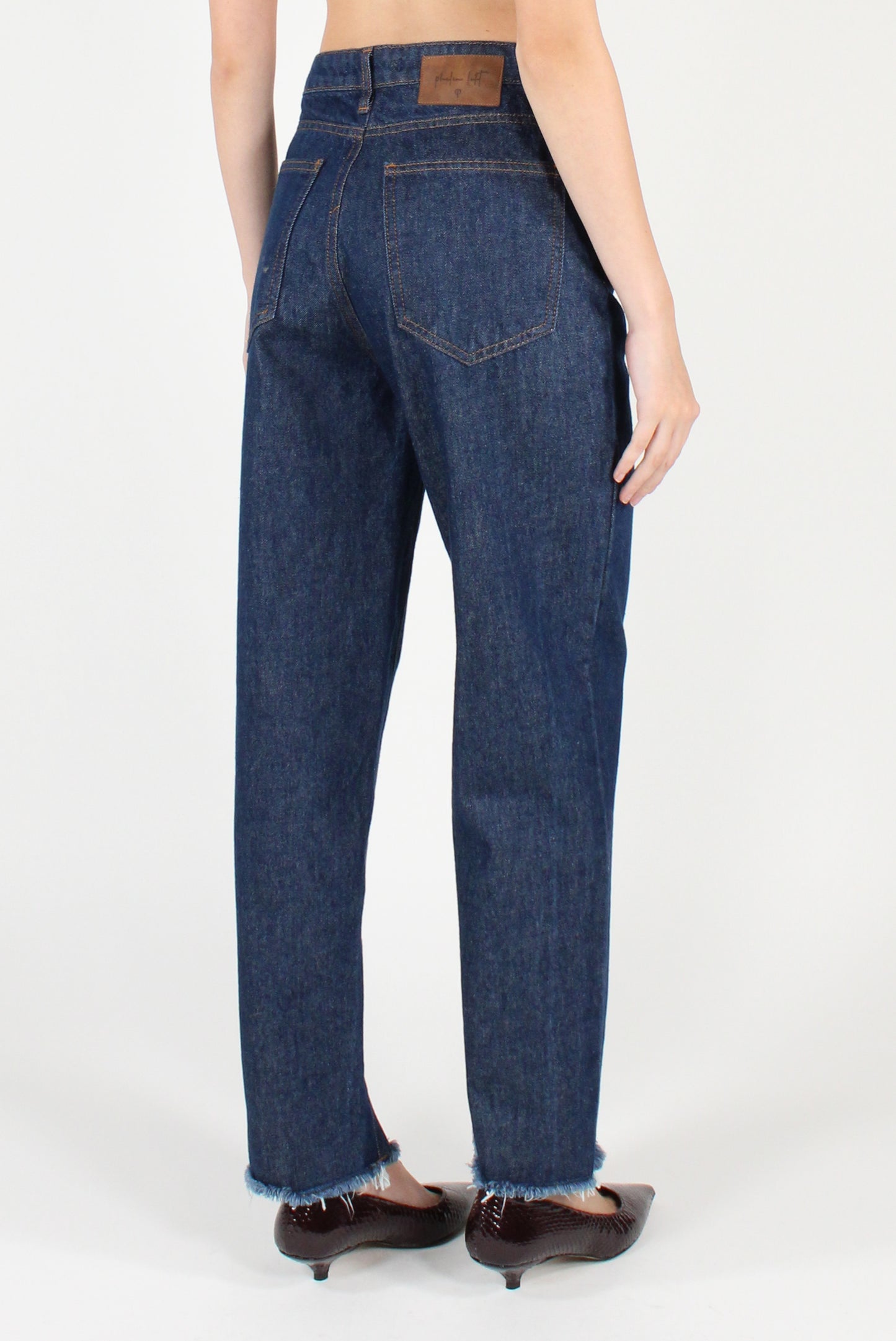 Jeans Cinque Tasche Orlo Taglio Vivo