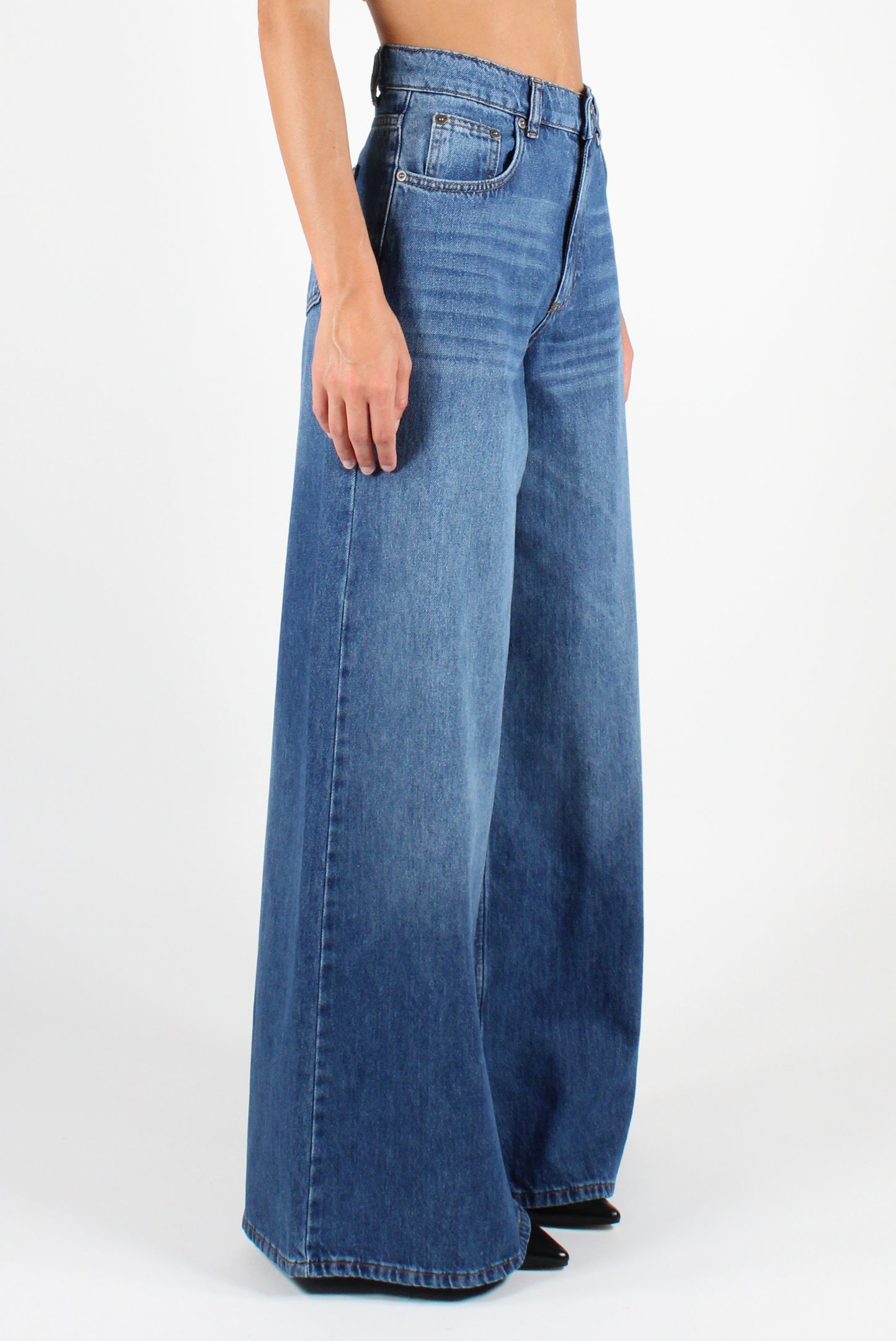 Low Rise Palazzo Jeans