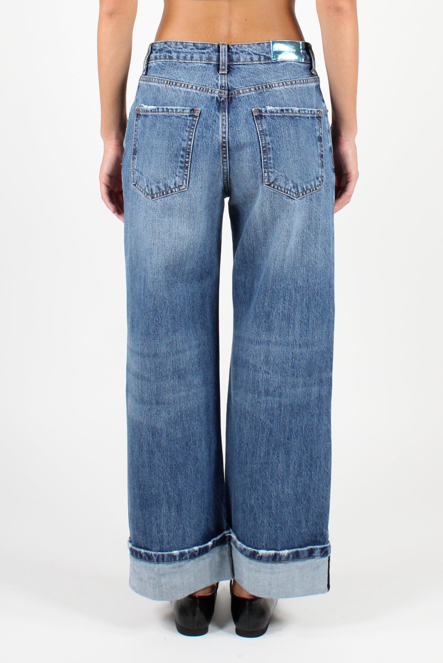 Straight Leg Jeans with Cuff