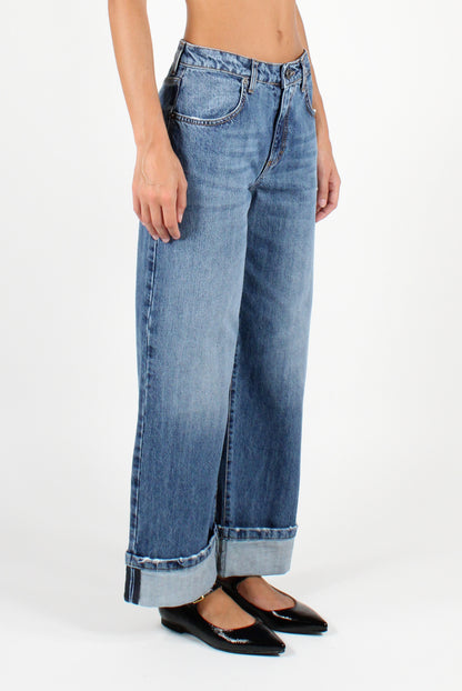 Straight Leg Jeans with Cuff