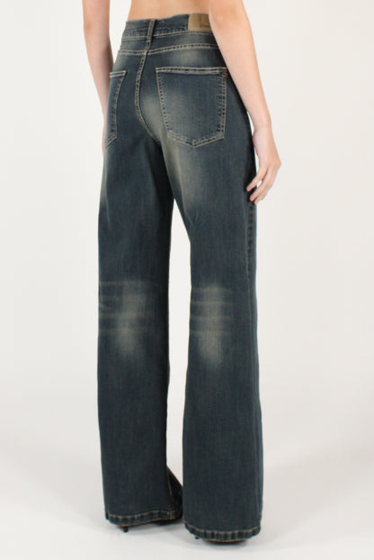 Jeans a Palazzo Délavé