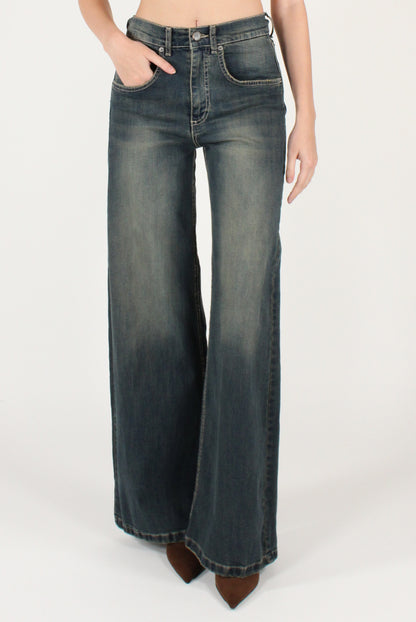 Jeans a Palazzo Délavé