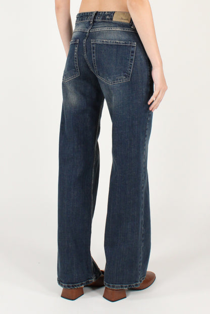 Jeans a Gamba Dritta a Vita Bassa