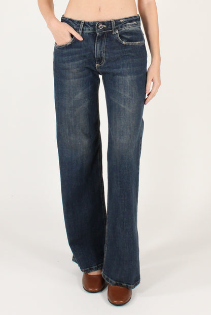 Jeans a Gamba Dritta a Vita Bassa