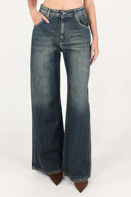 Jeans a Palazzo Délavé